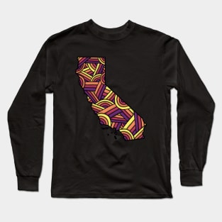 California Map Art Long Sleeve T-Shirt